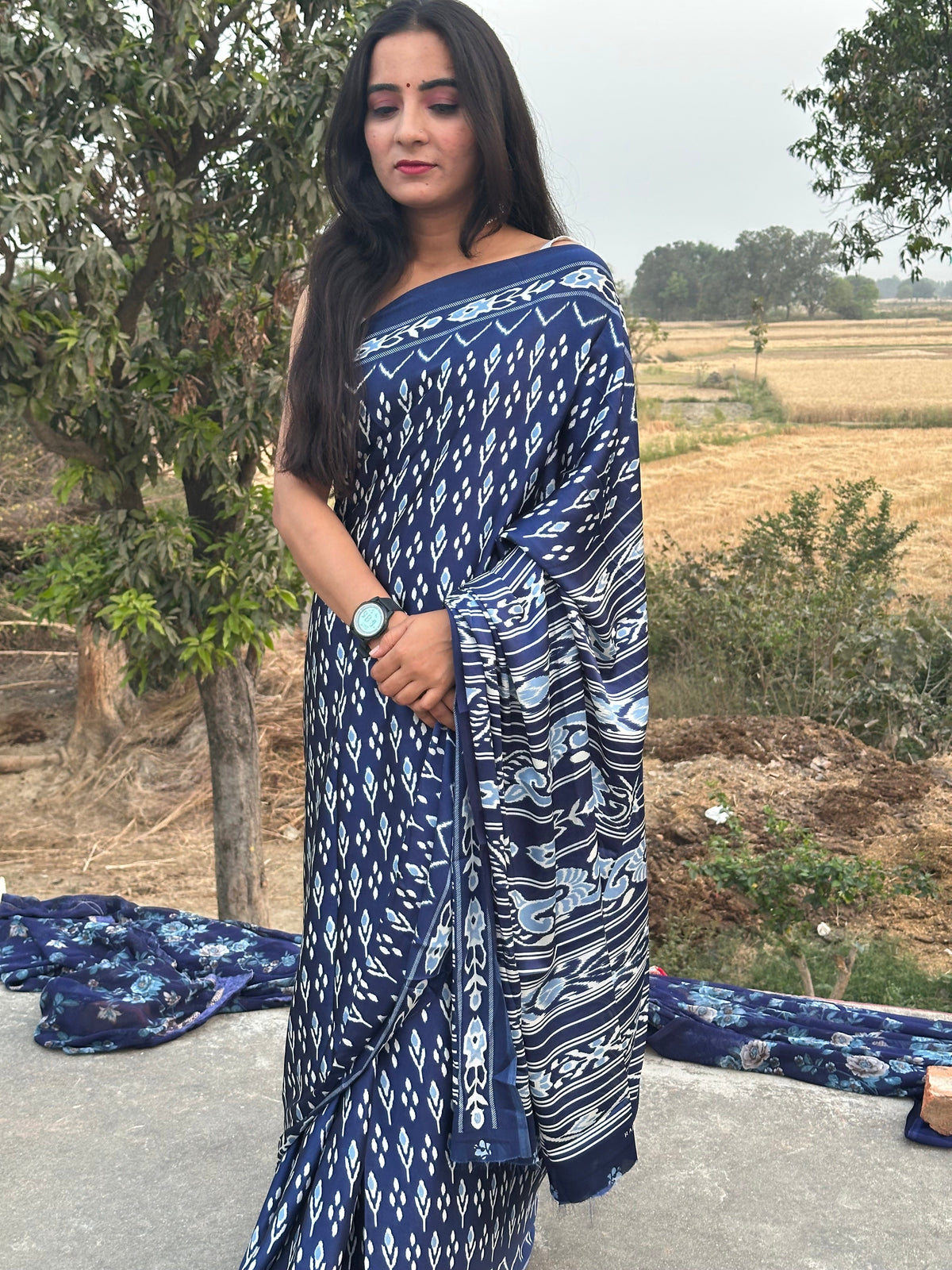 Nilima Printed Semi Modal Silk Saree