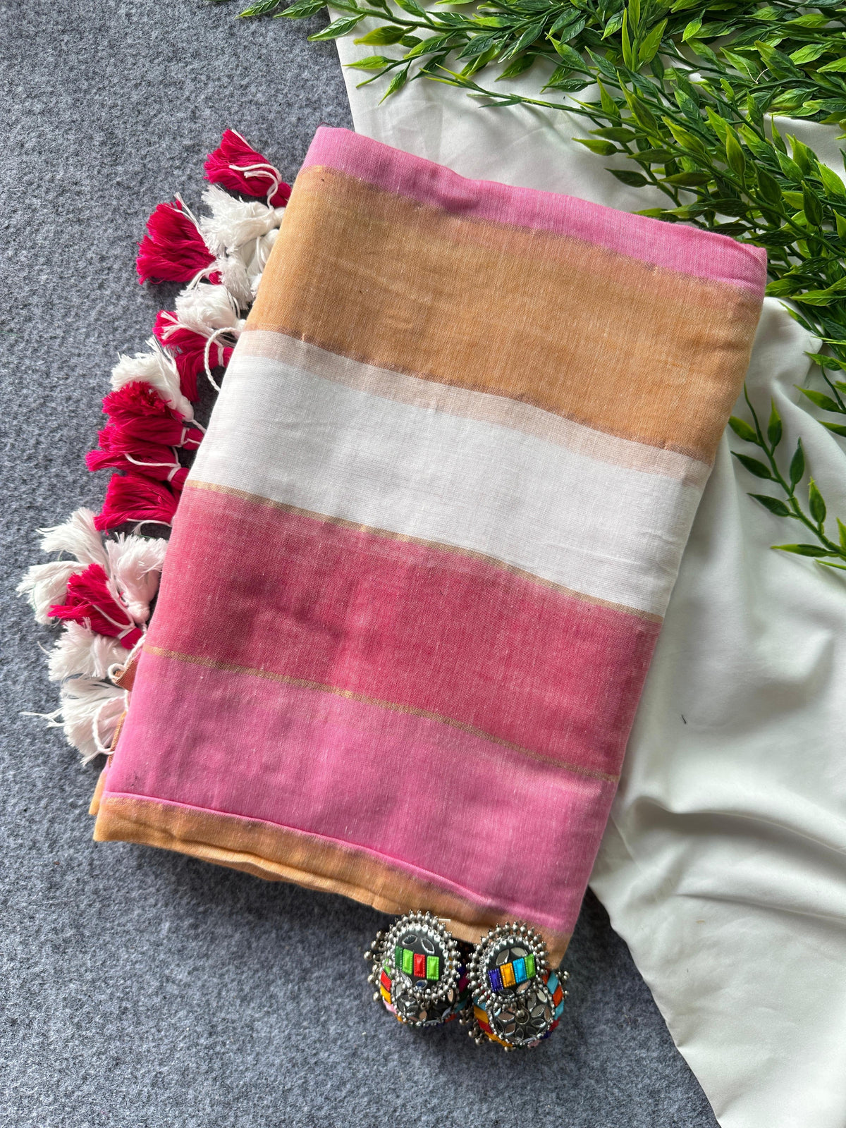 Mahak Satrangi Mul Saree