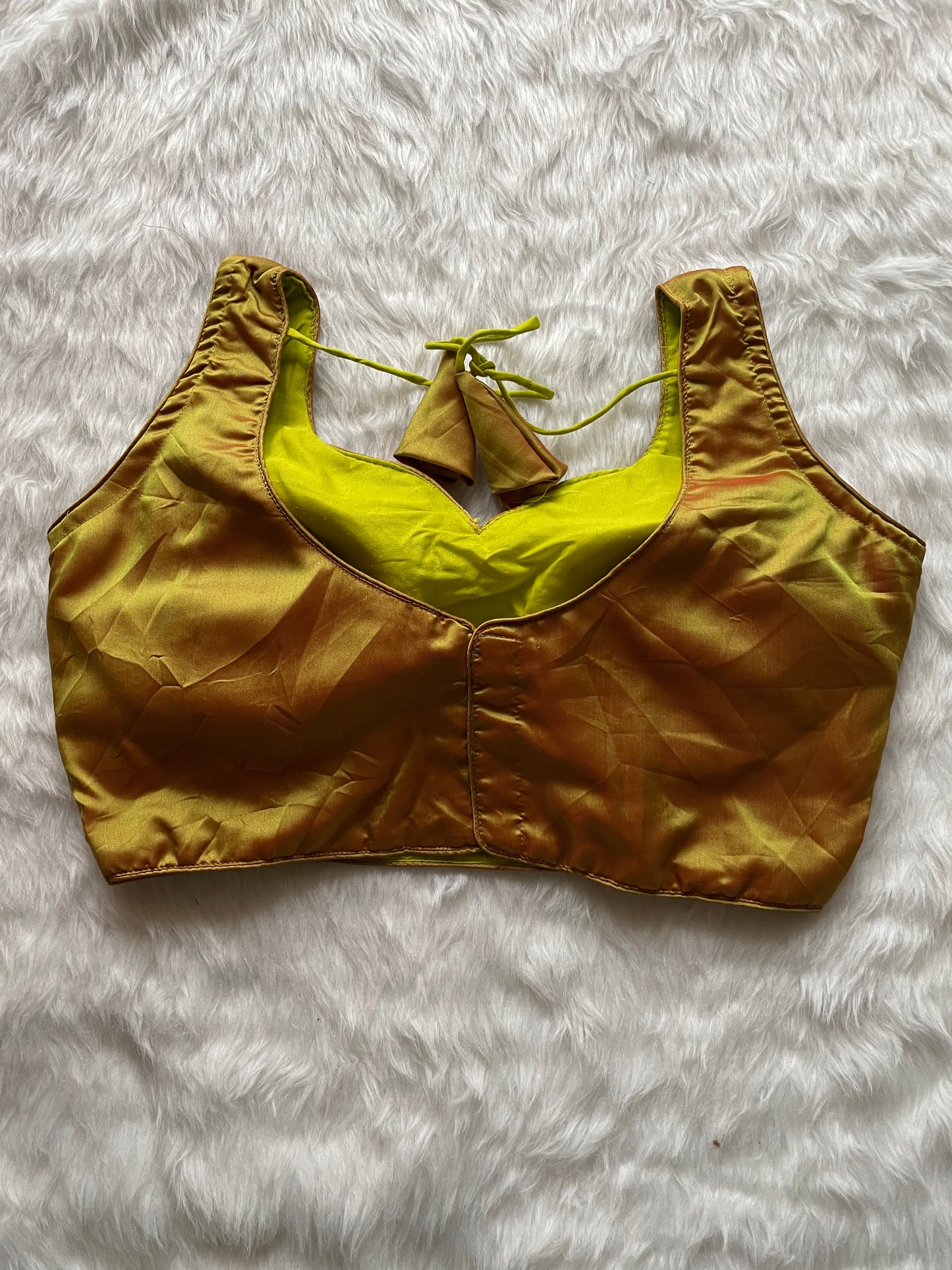 Golden Taffeta Plain Blouse