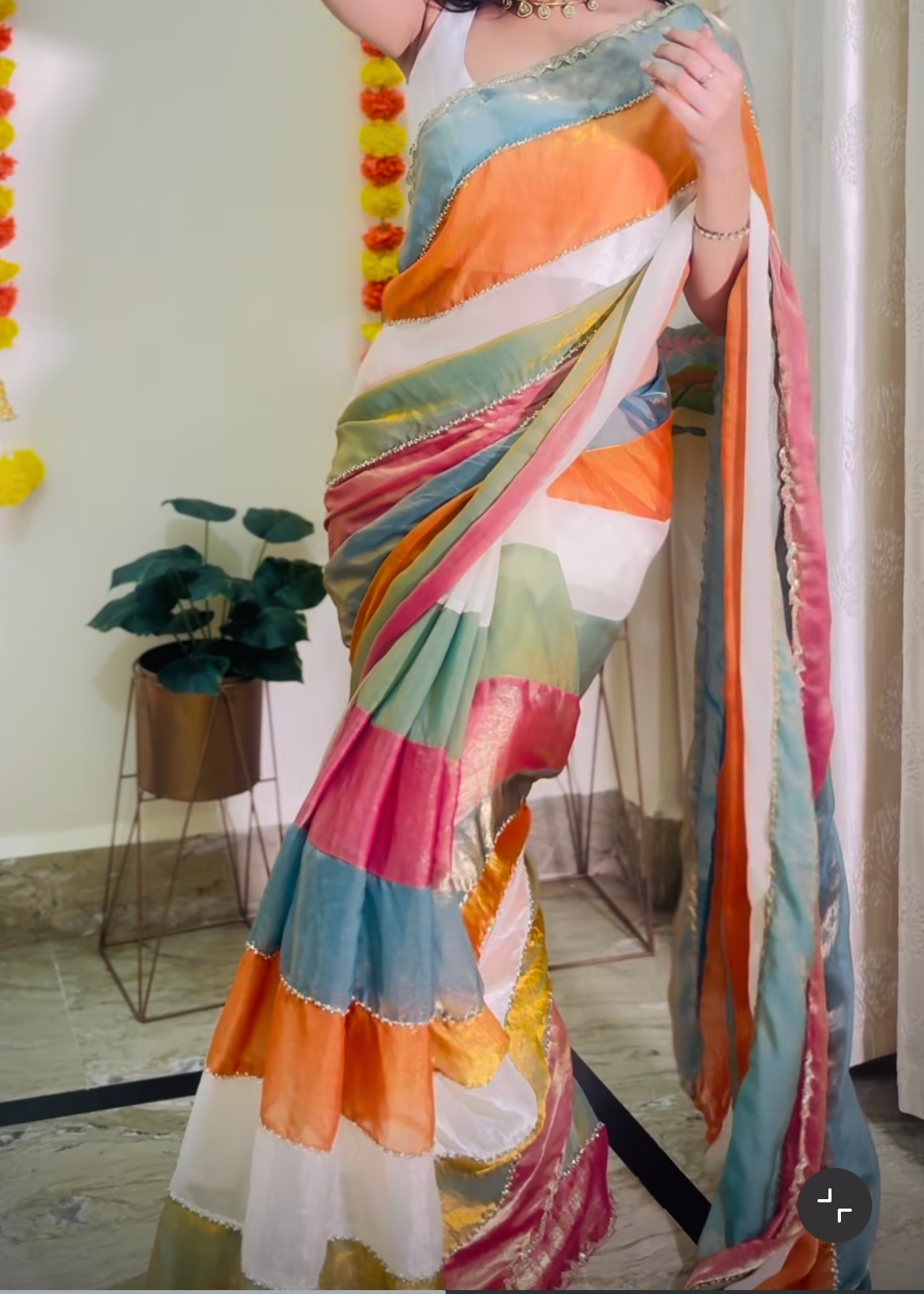 Mahira Multicolor Hand Work Saree