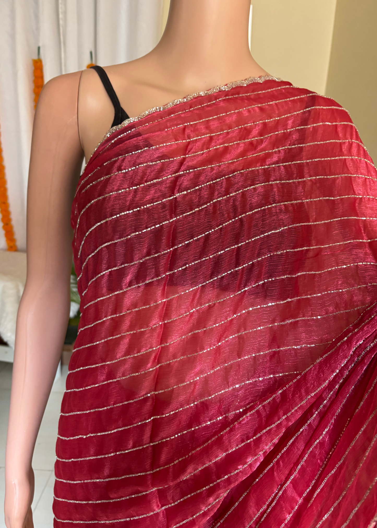 Red Regal Party Wear Saree