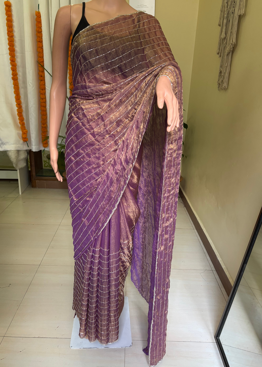 Lavender Regal Party Wear Saree