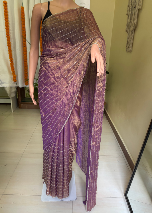Lavender Regal Party Wear Saree