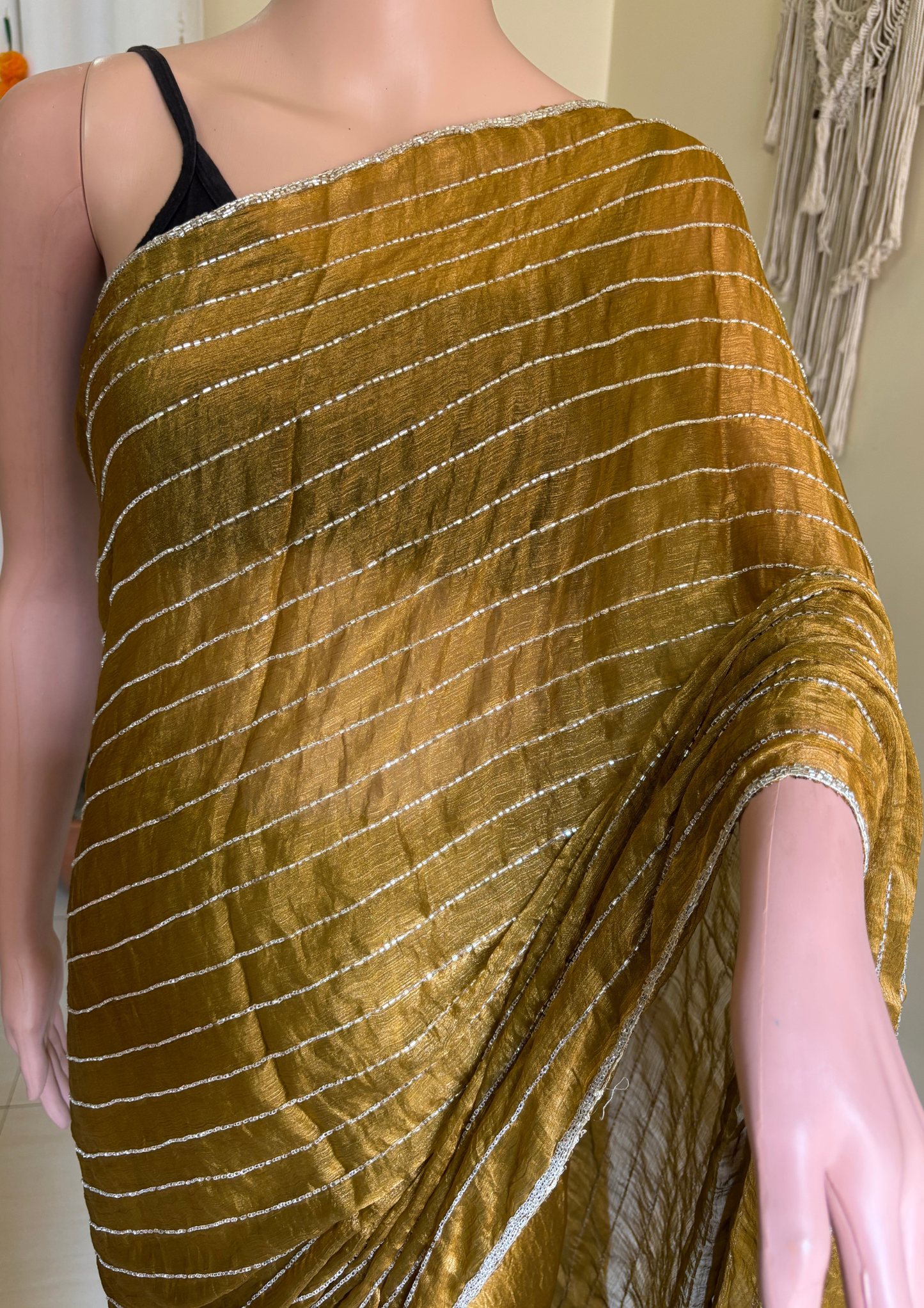 Golden Regal Party Wear Saree