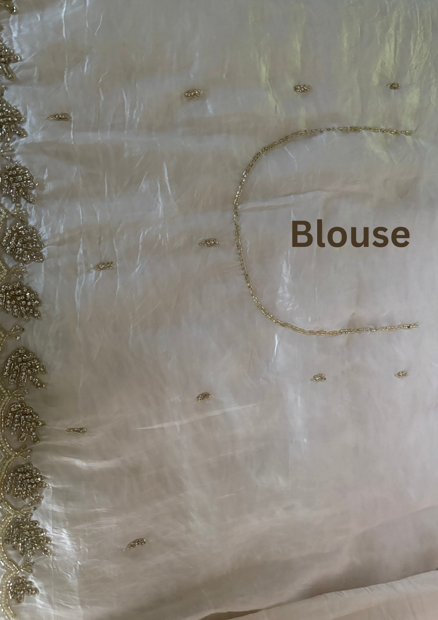 White Glow Pearl Party Wear Saree