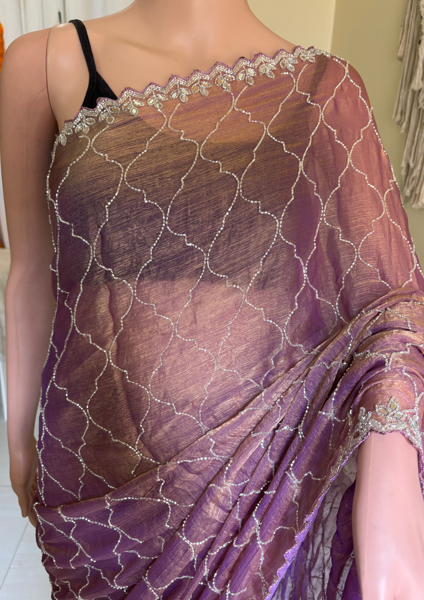 Lavender Dream Glam Party Wear Saree