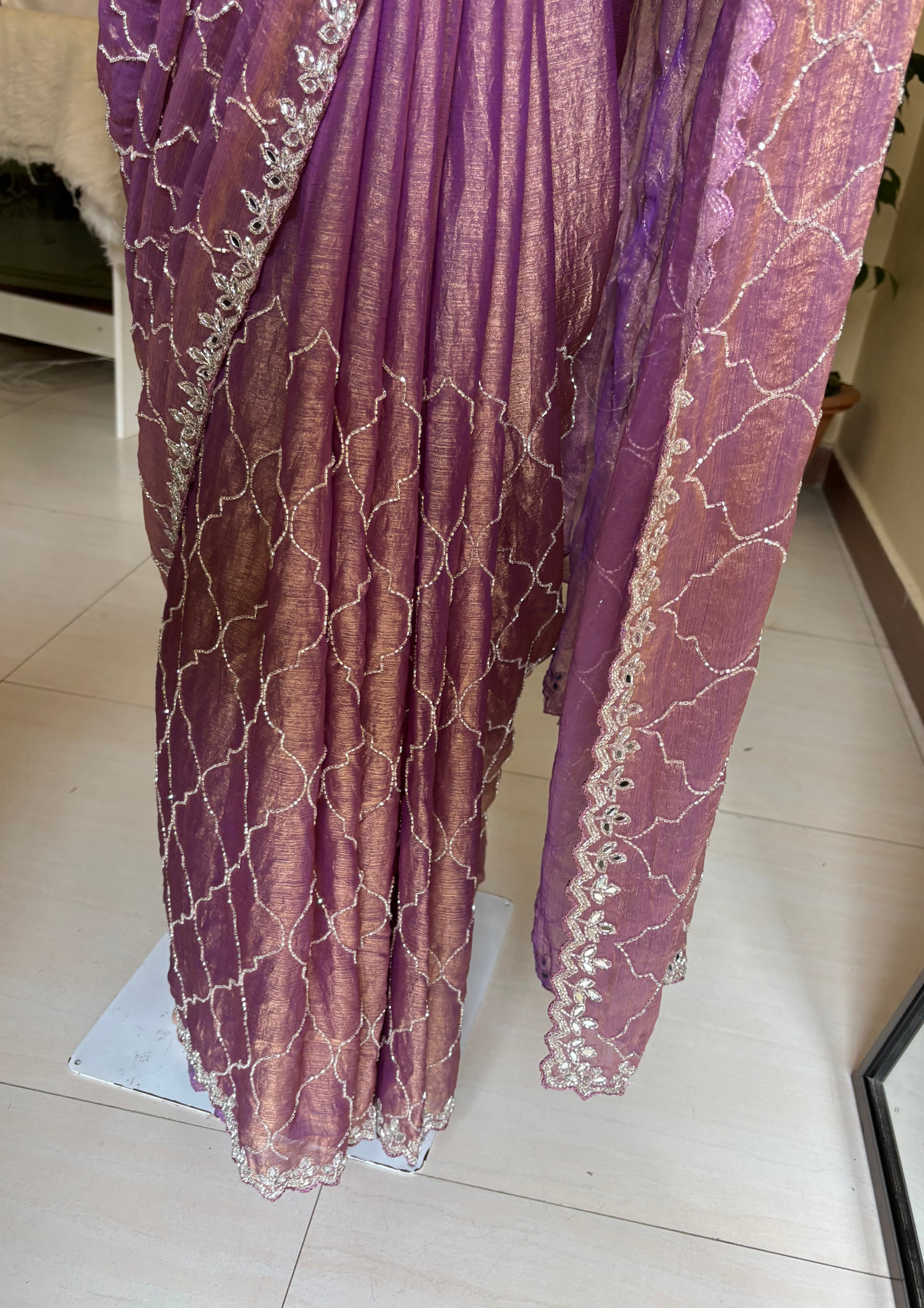 Lavender Dream Glam Party Wear Saree