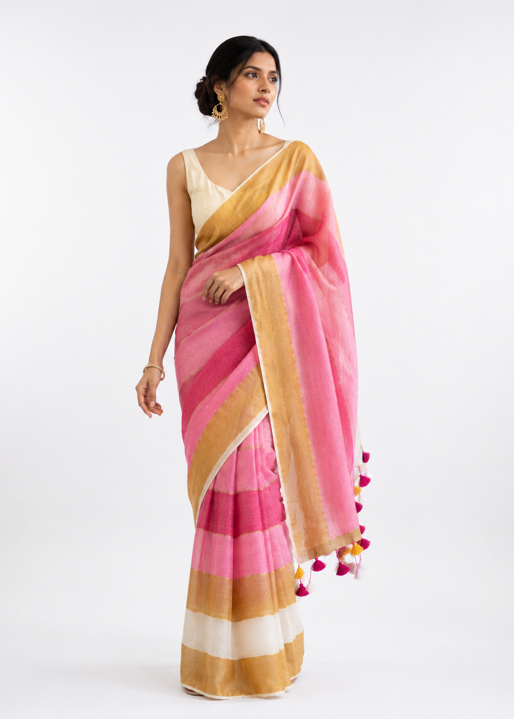 Mahak Satrangi Mul Saree