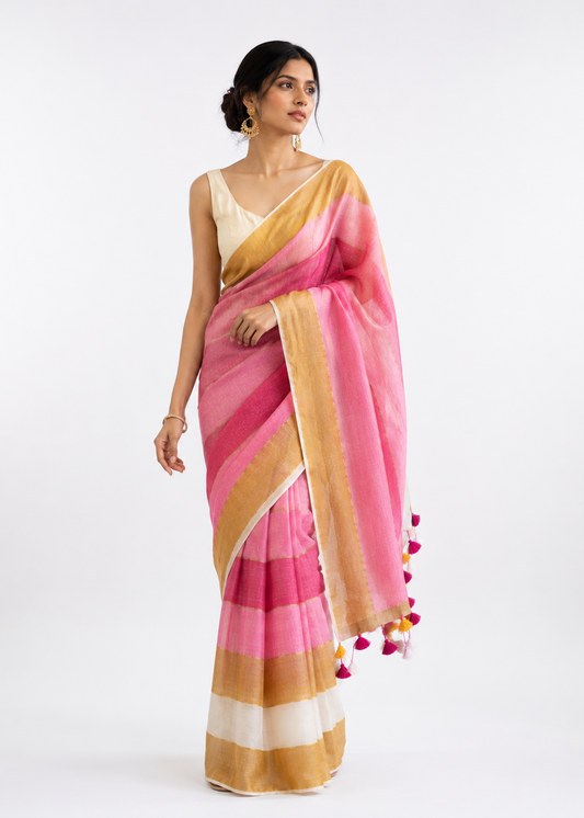 Mahak Satrangi Mul Saree