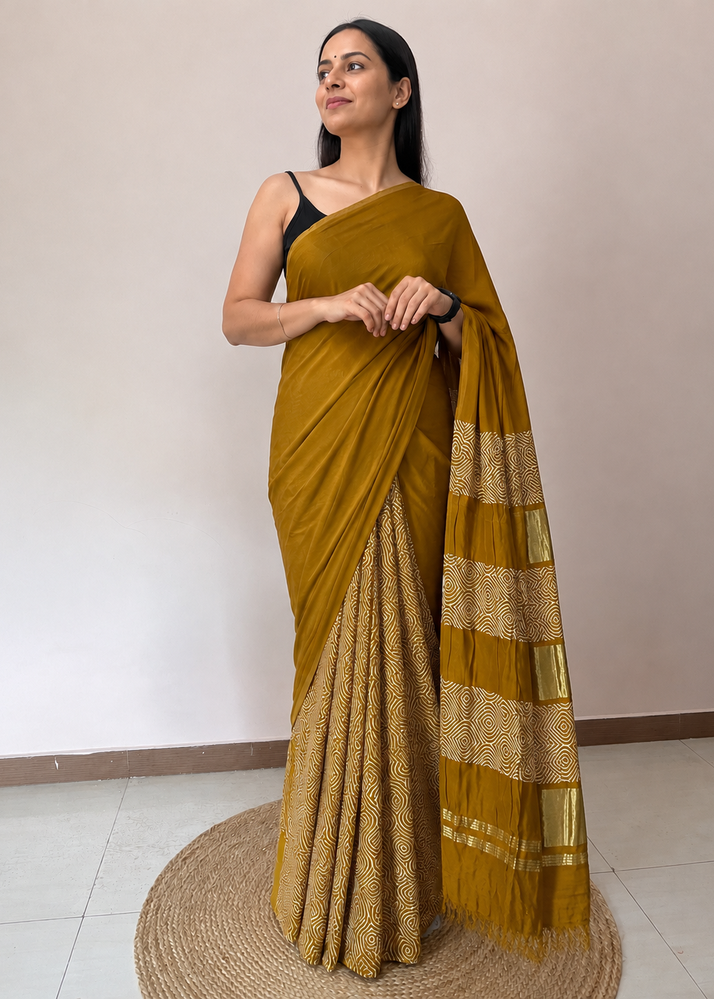 Yellow Kadambari Modal Silk Saree