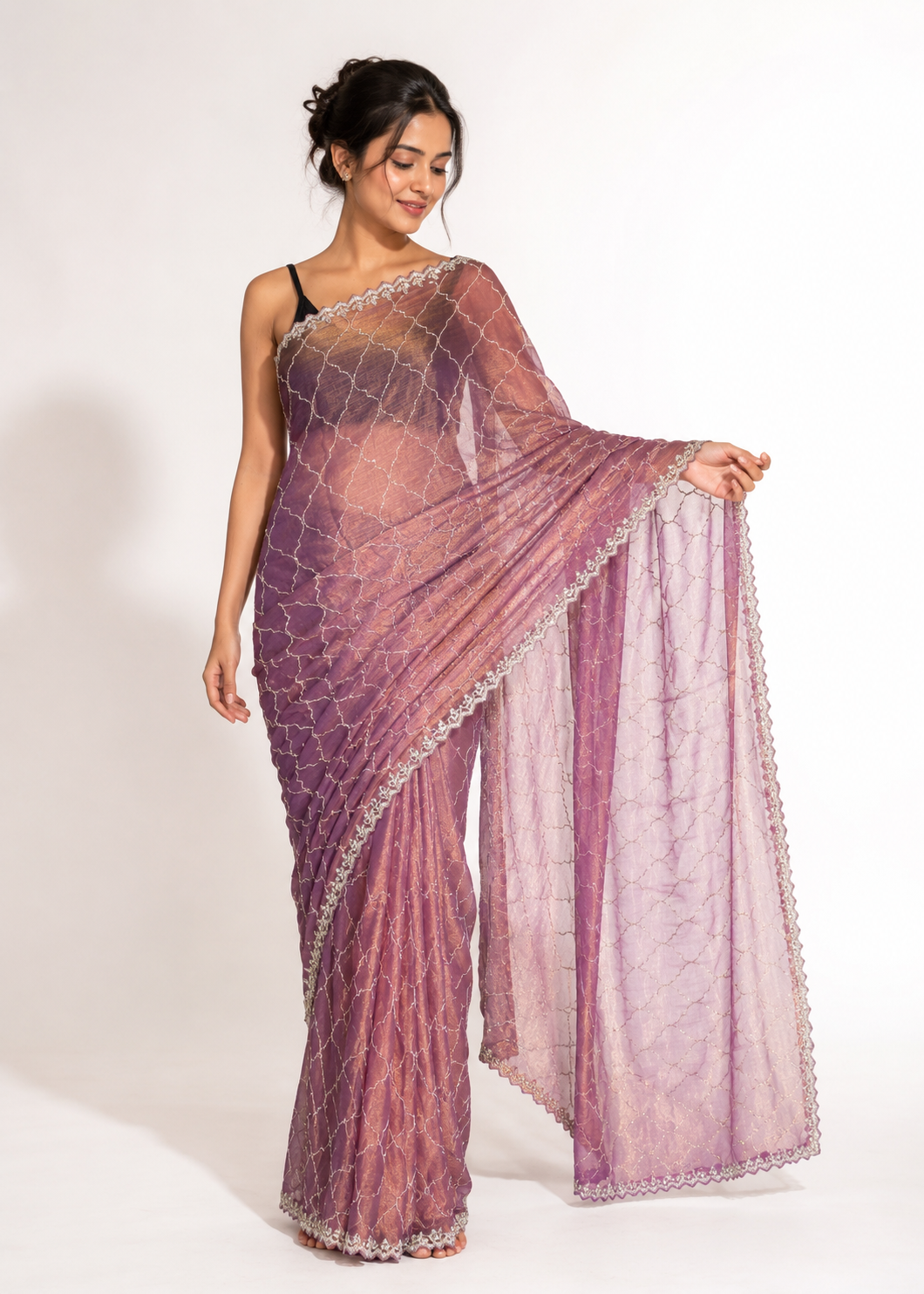 Lavender Dream Glam Party Wear Saree