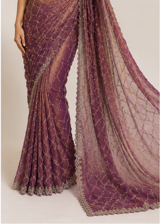 Lavender Dream Glam Party Wear Saree