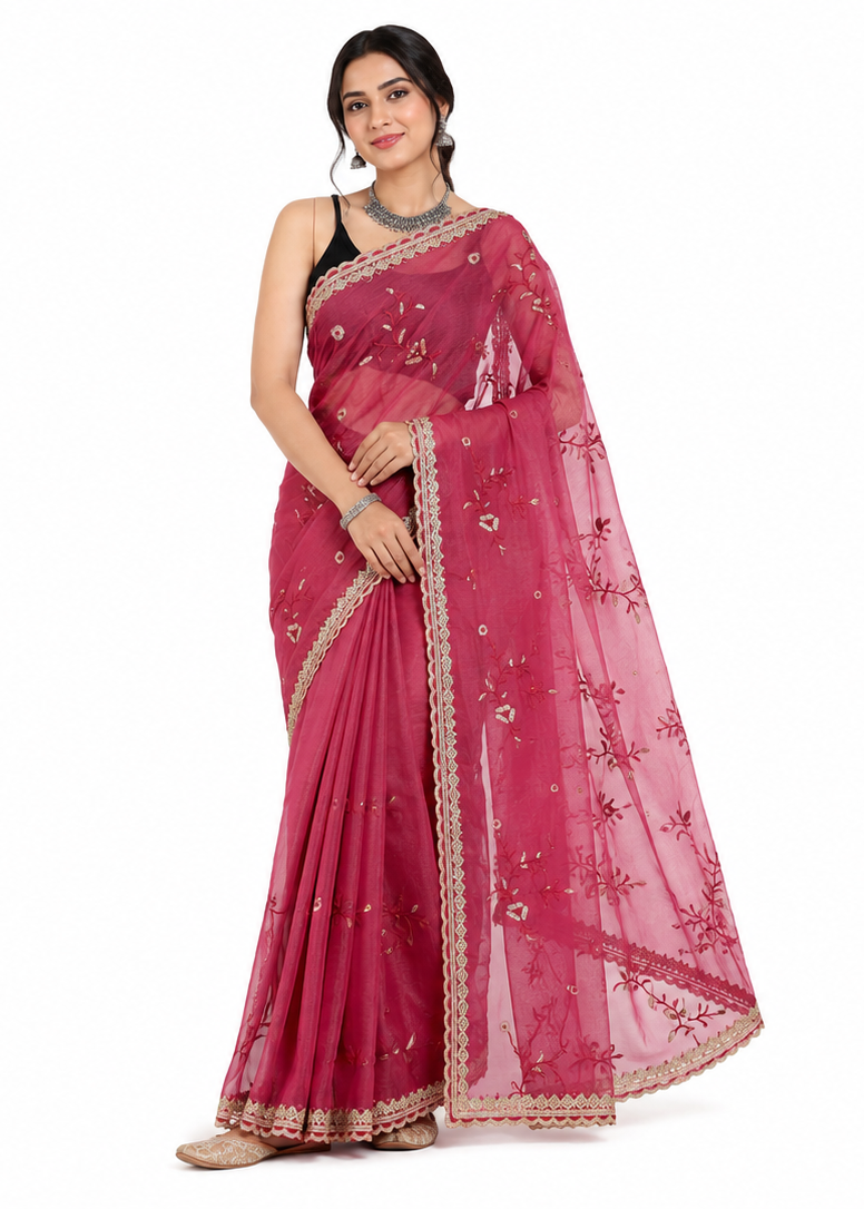 Peach Magic Charm Lightweight Saree