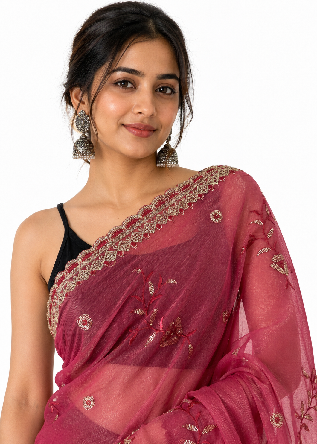 Peach Magic Charm Lightweight Saree