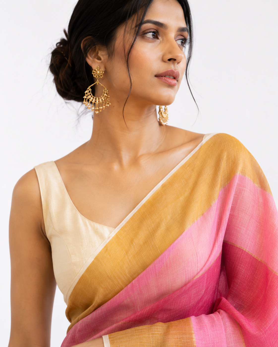 Mahak Satrangi Mul Saree