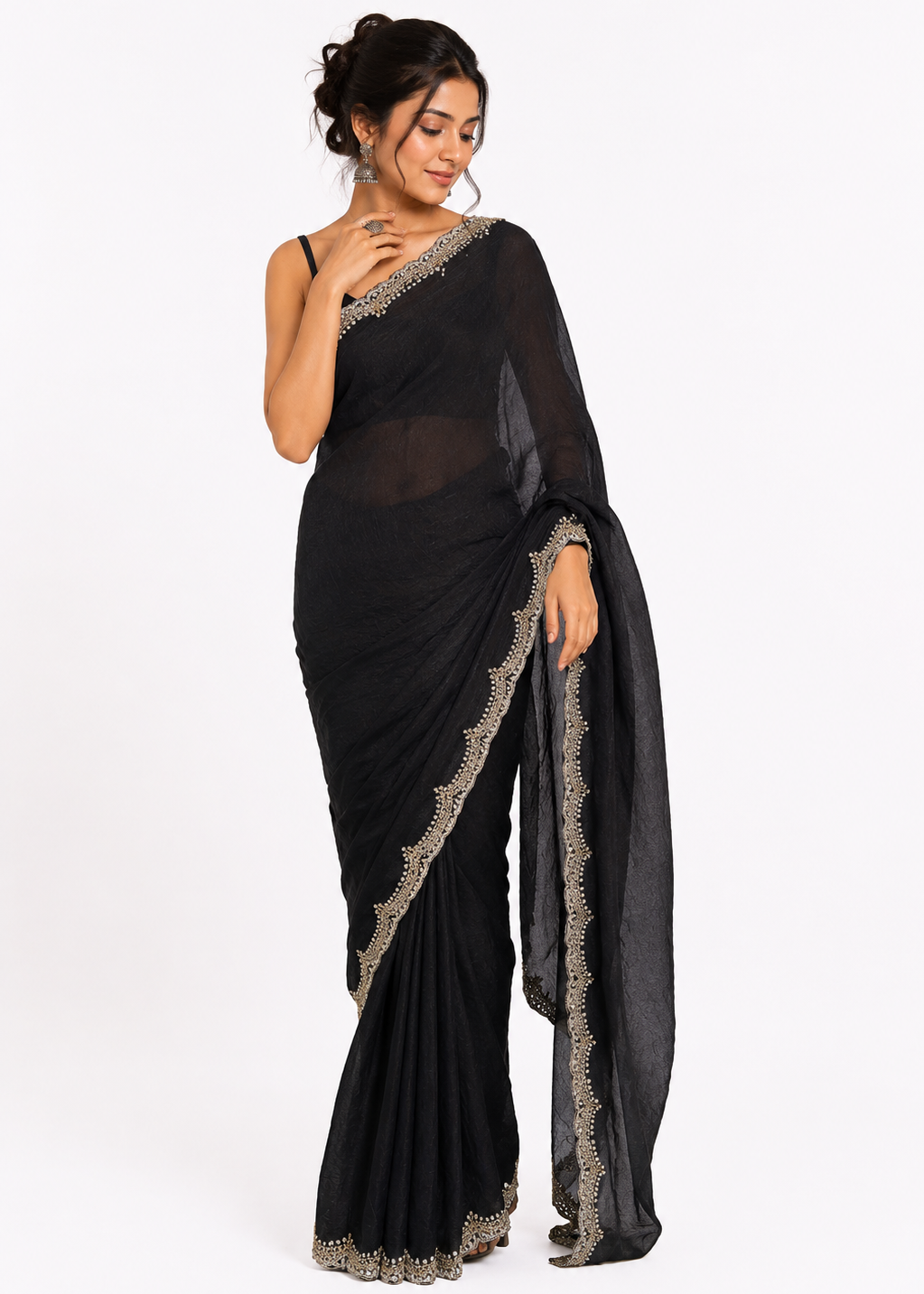 Black Mandira Cocktail Saree
