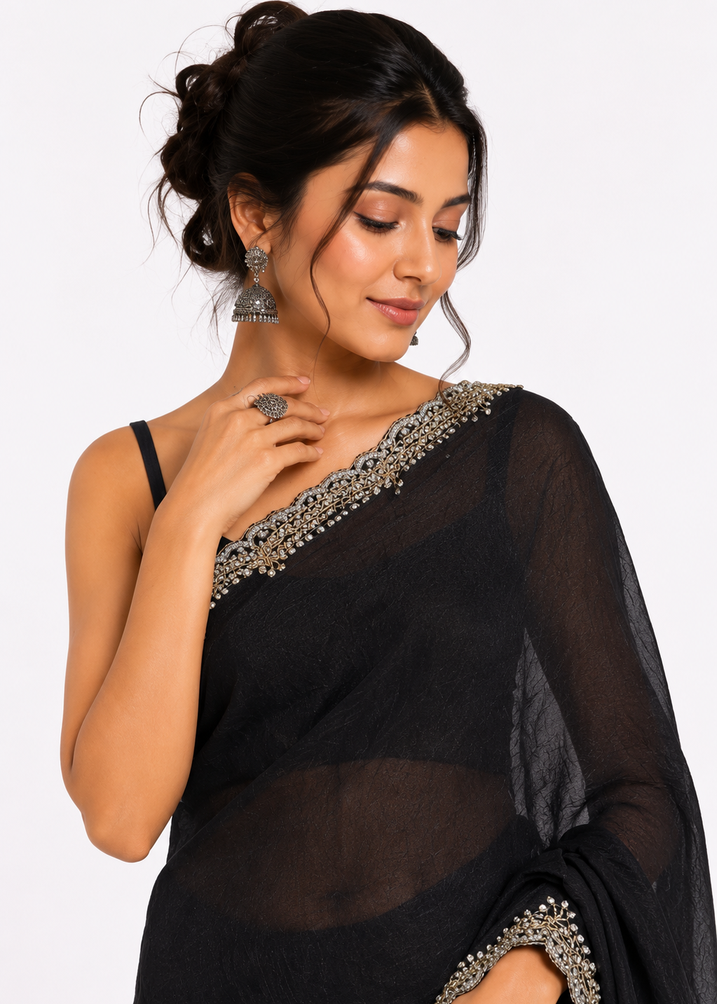Black Mandira Cocktail Saree