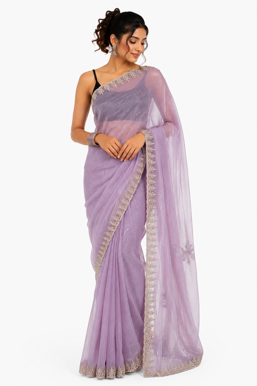 Lavender Rose Luxe Party Wear Saree