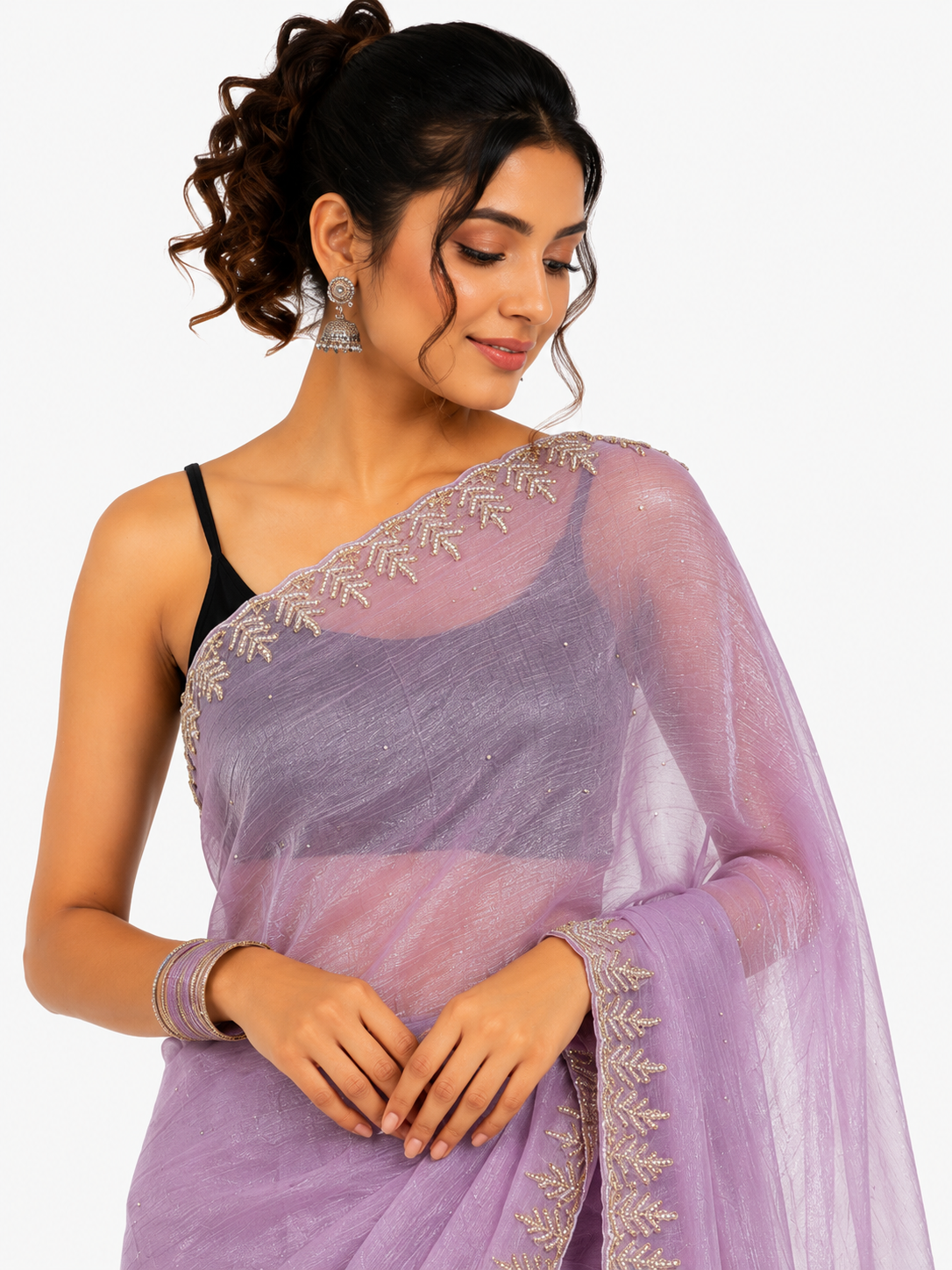 Lavender Rose Luxe Party Wear Saree