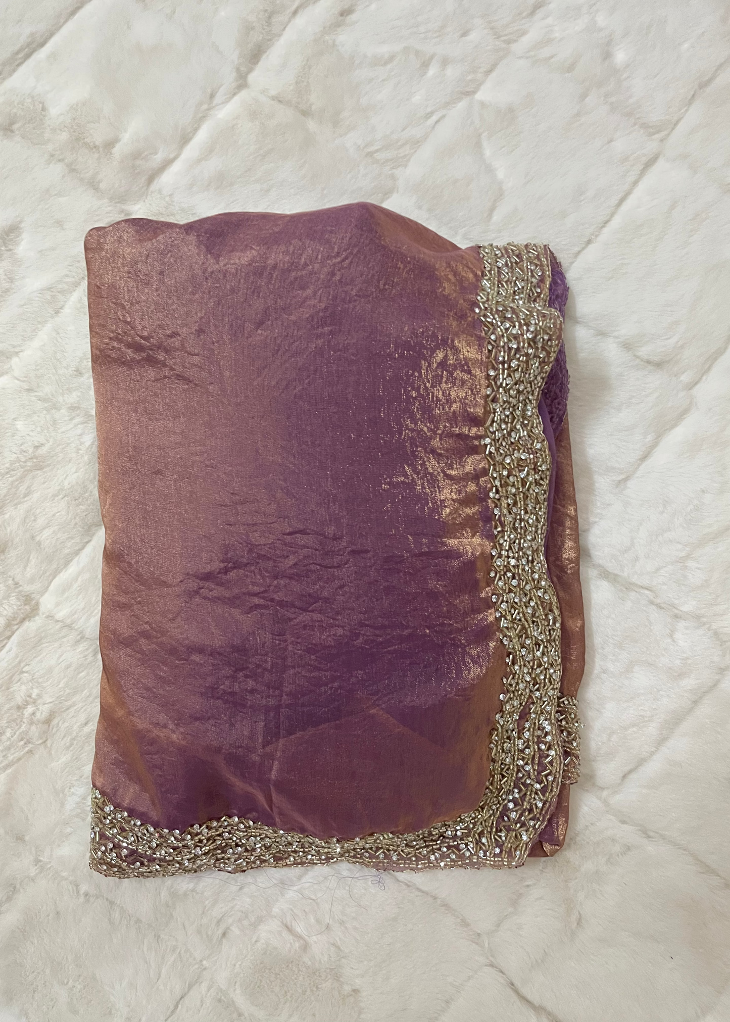 Sparkle Tissue Handwork Saree
