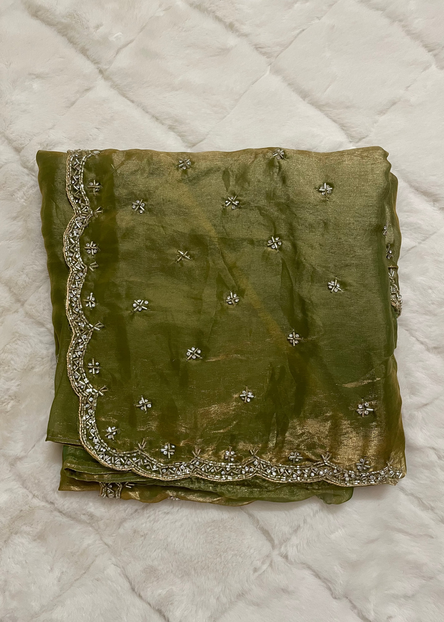 Meher Tissue Handwork Saree