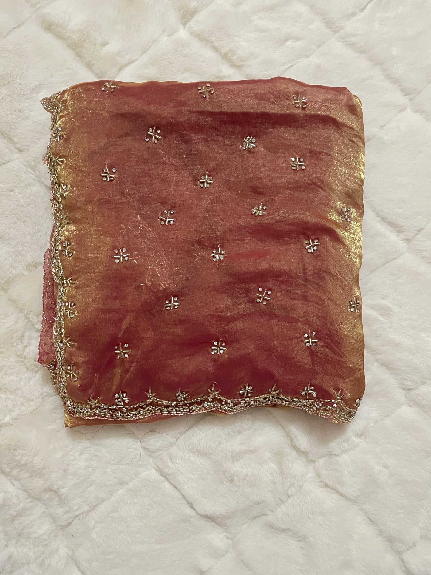 Meher Tissue Handwork Saree