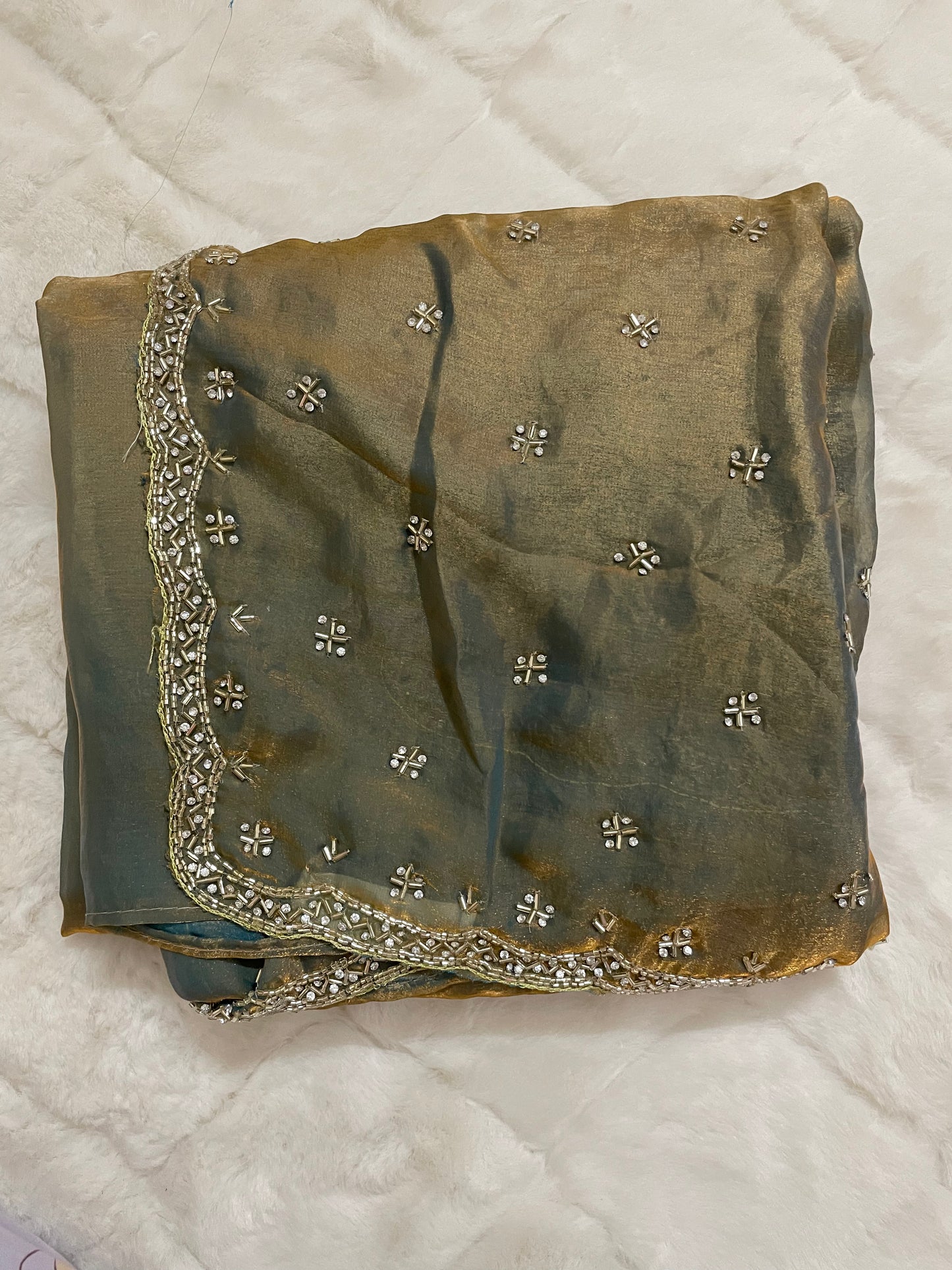 Meher Tissue Handwork Saree