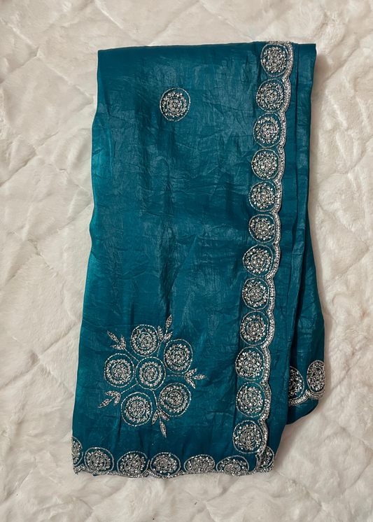 Blue Shahana Party Wear Saree