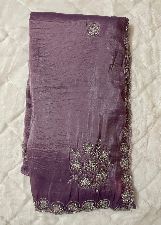 Lavender Shahana Party Wear Saree