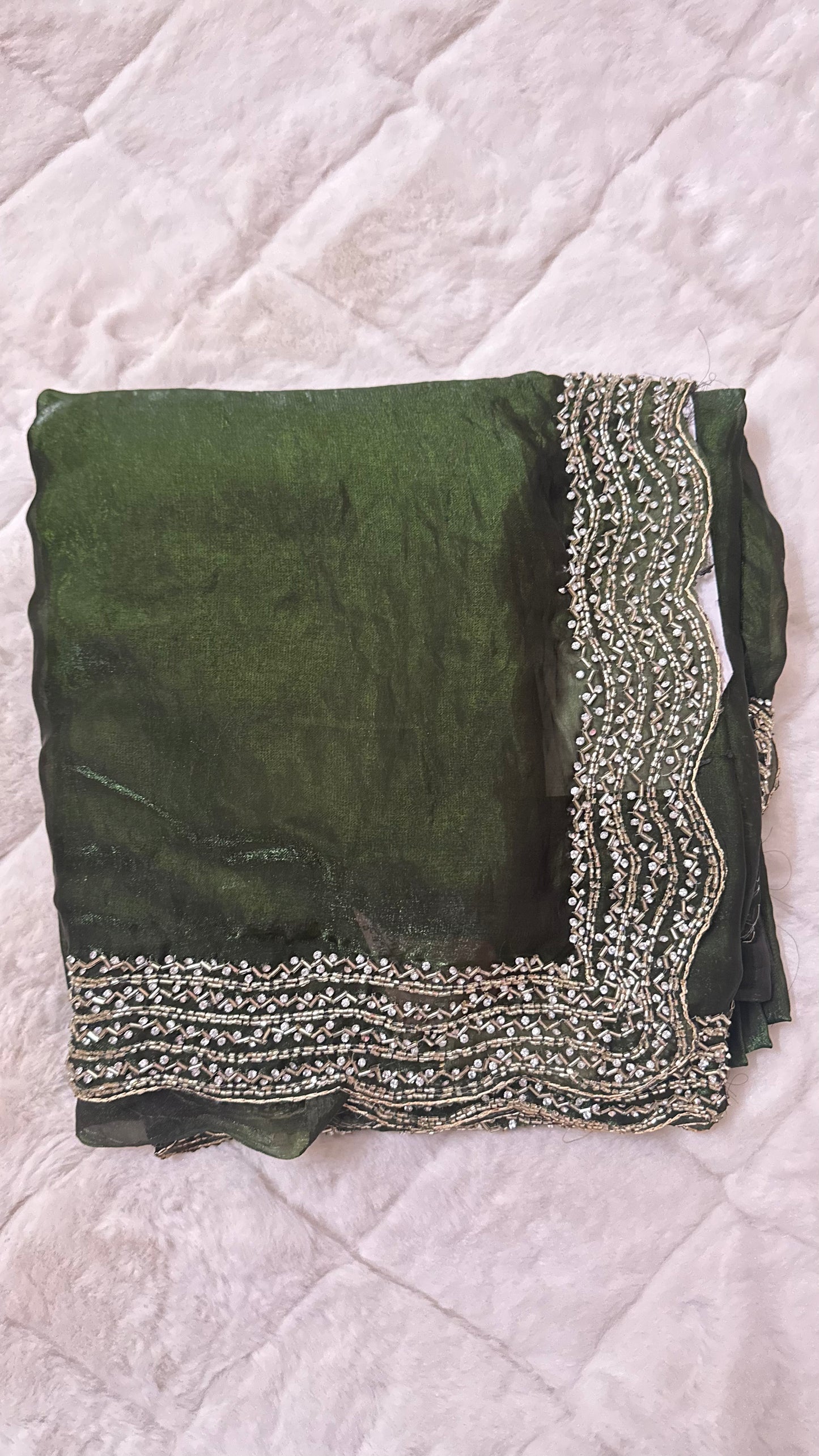 Sparkle Tissue Handwork Saree