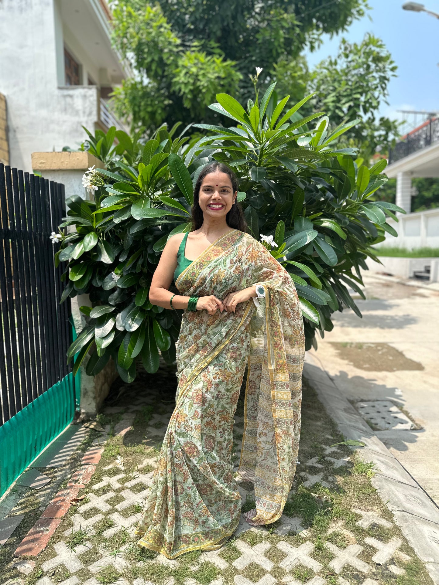 Primrose Flowy Chiffon Saree
