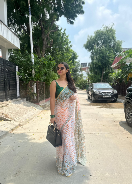Petalia Flowy Chiffon Saree