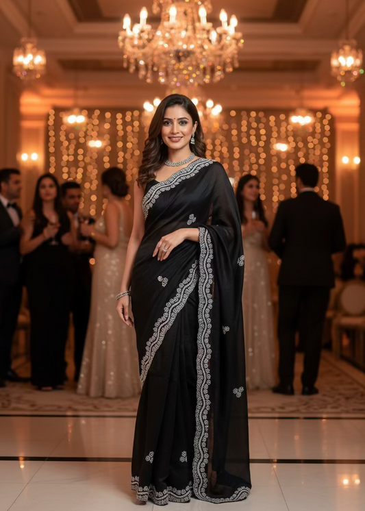 Black Cocktail Saree