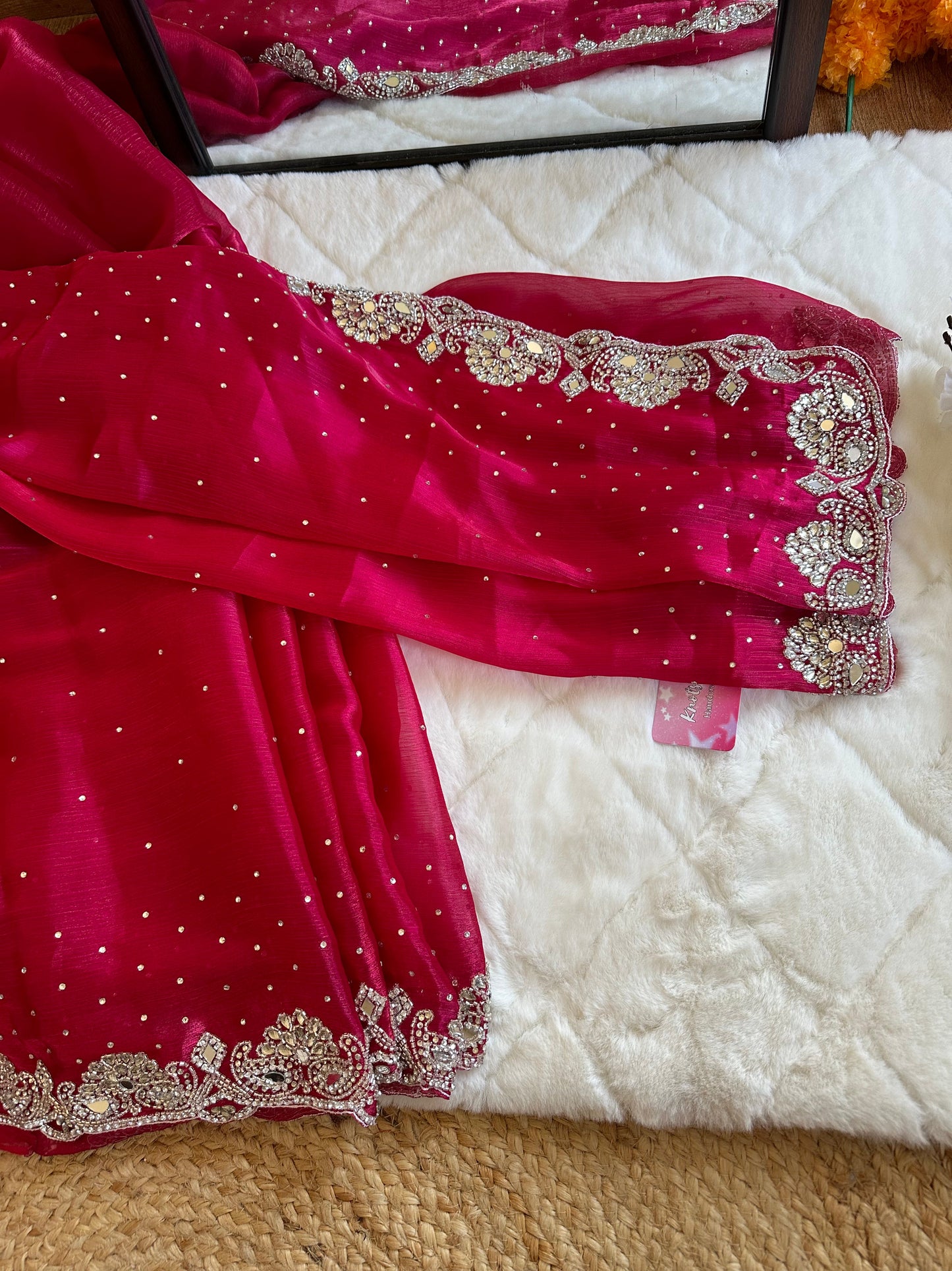 Maroon Glow Party Wear Saree
