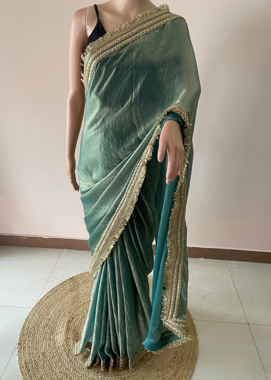 Green Maharani Royal Tissue Saree