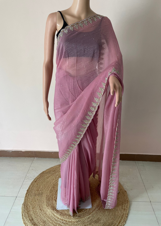 Pink Rose Luxe Party Wear Saree