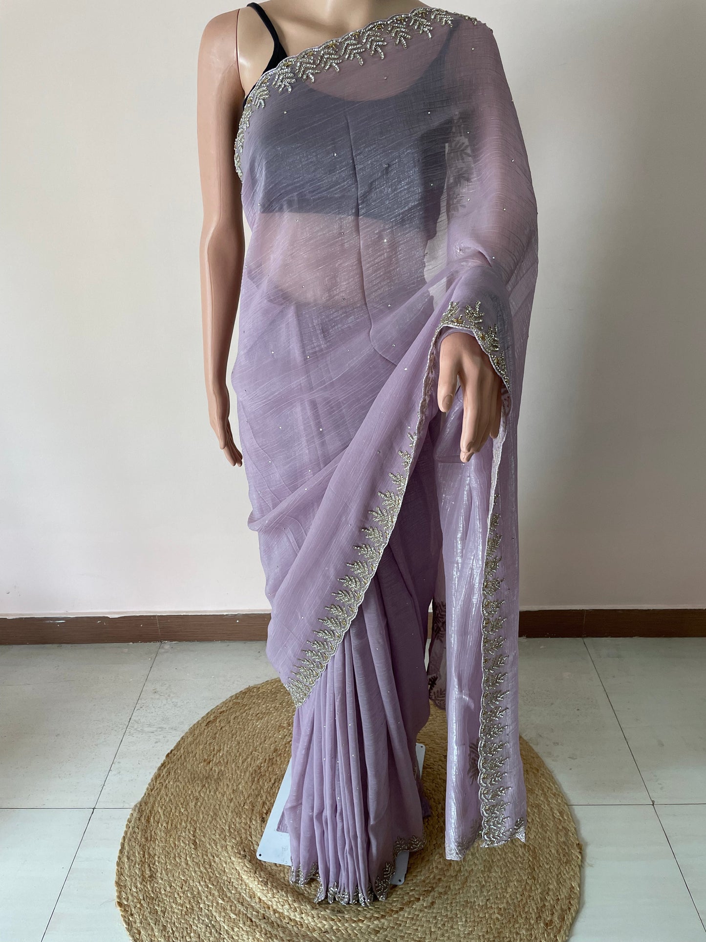 Lavender Rose Luxe Party Wear Saree