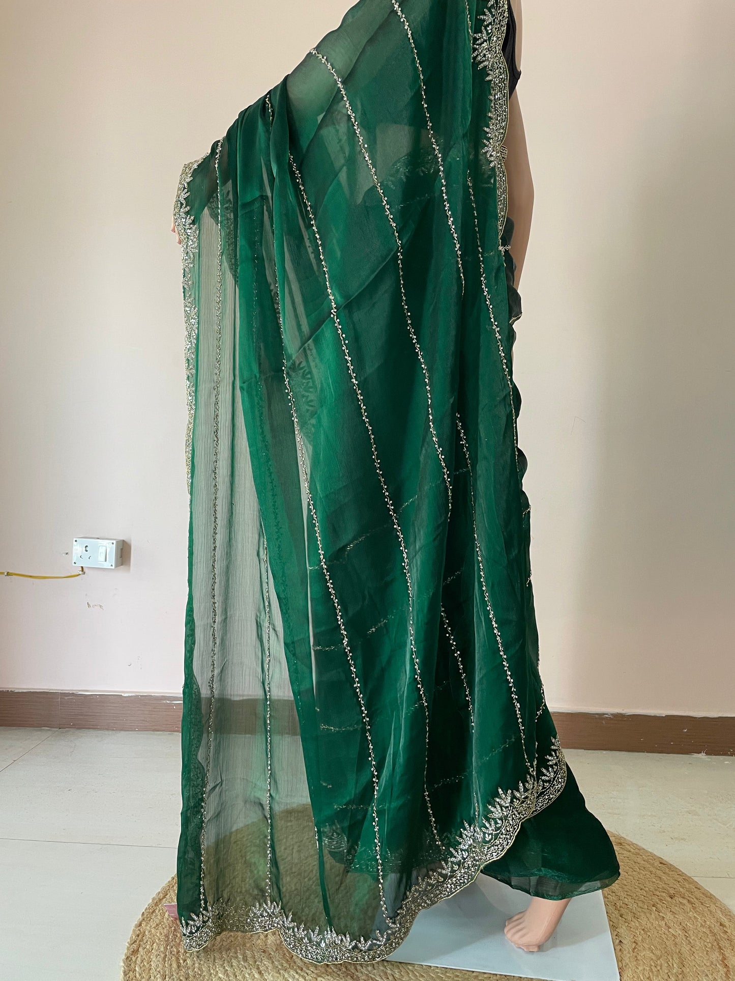 Heavy Embroidered JC Saree