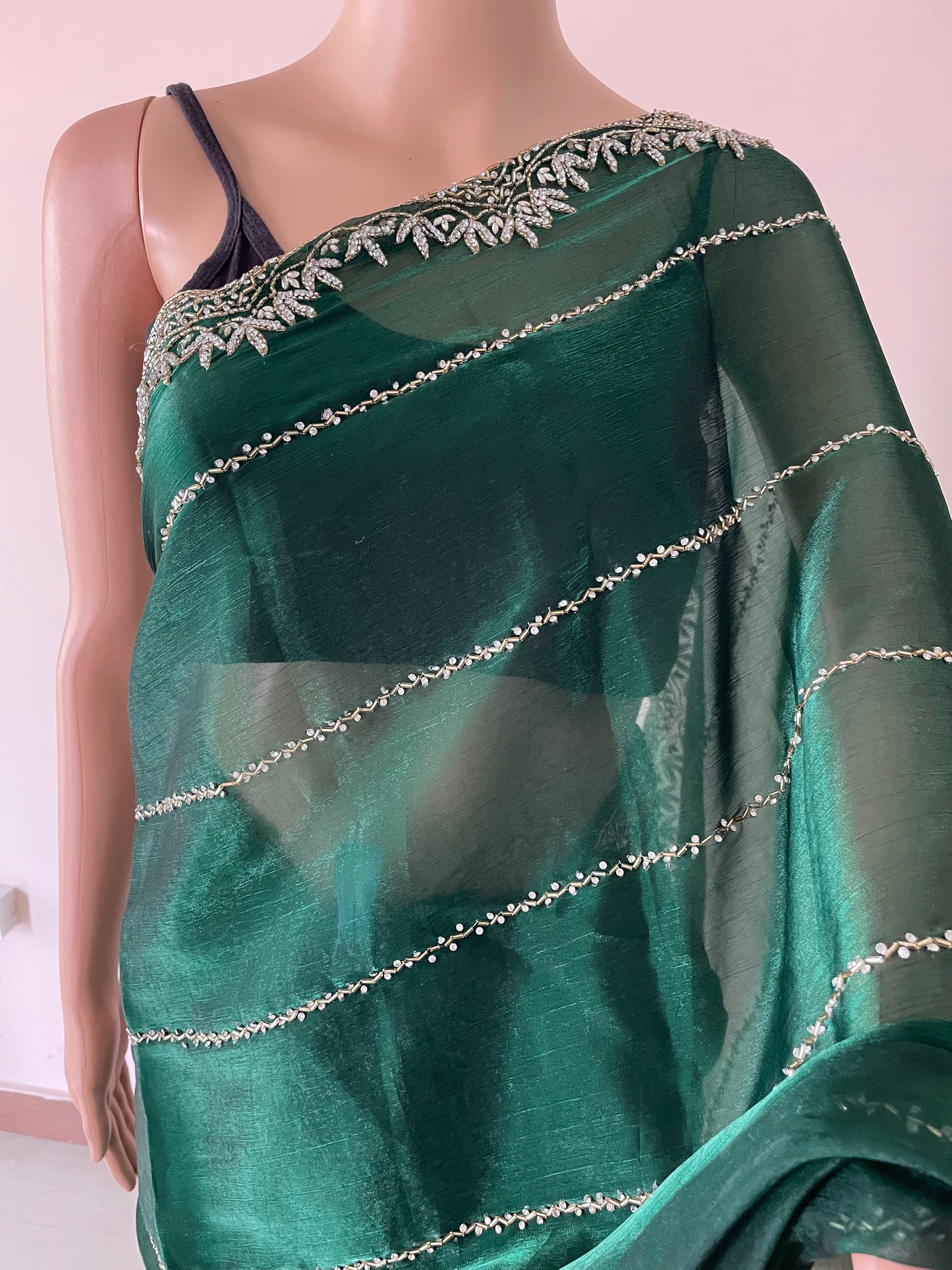 Heavy Embroidered JC Saree