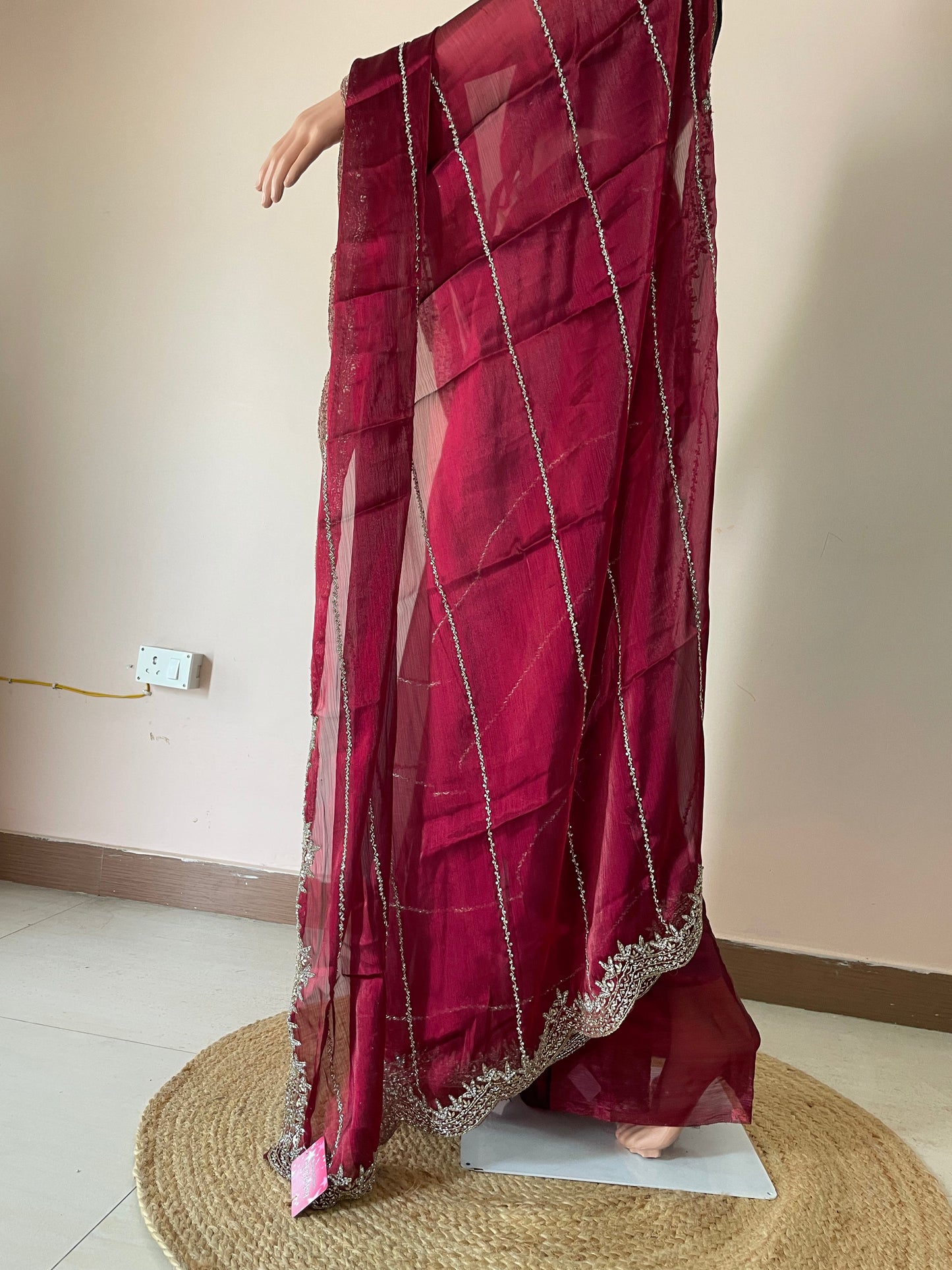 Heavy Embroidered JC Saree