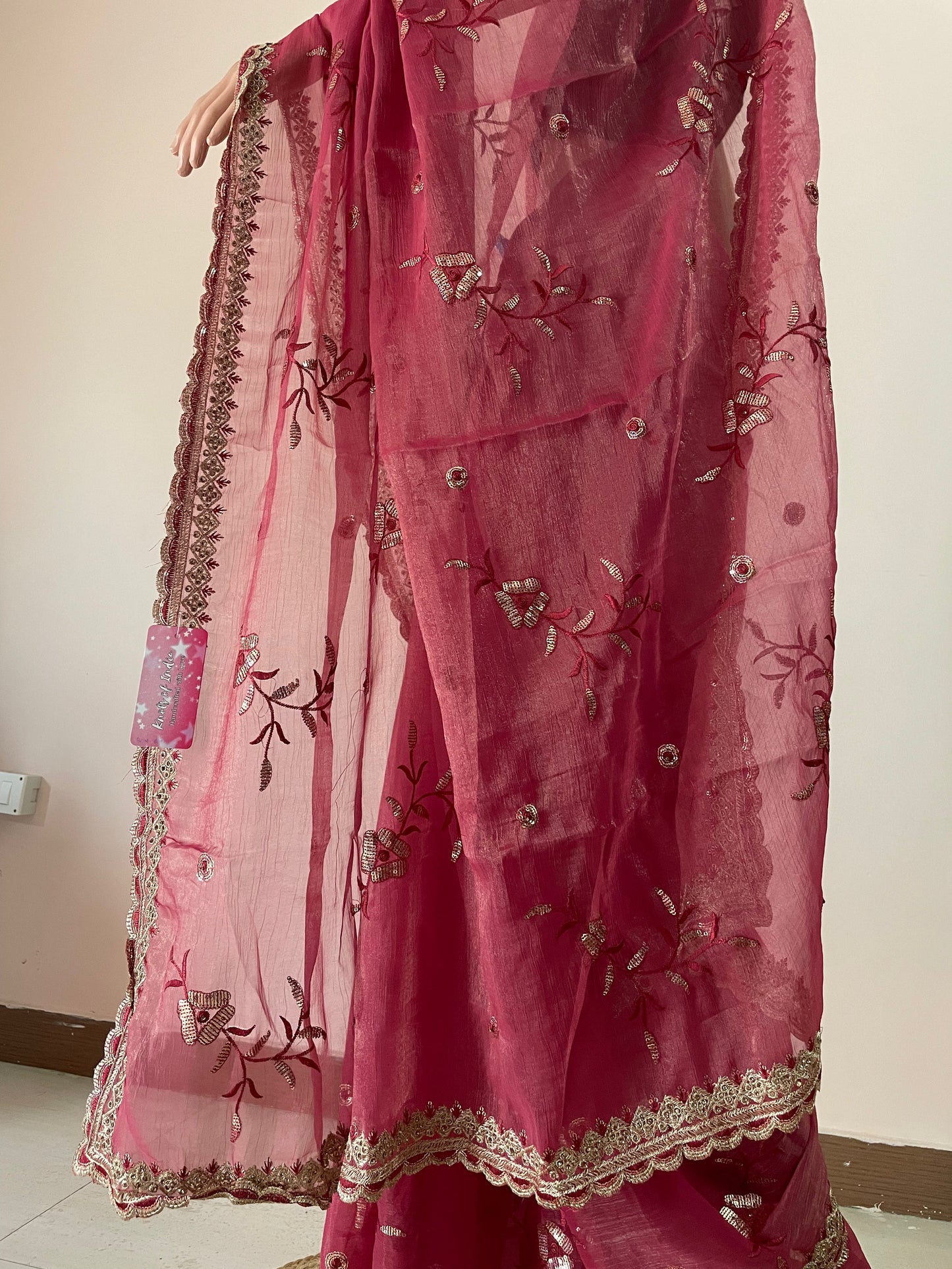 Peach Magic Charm Lightweight Saree