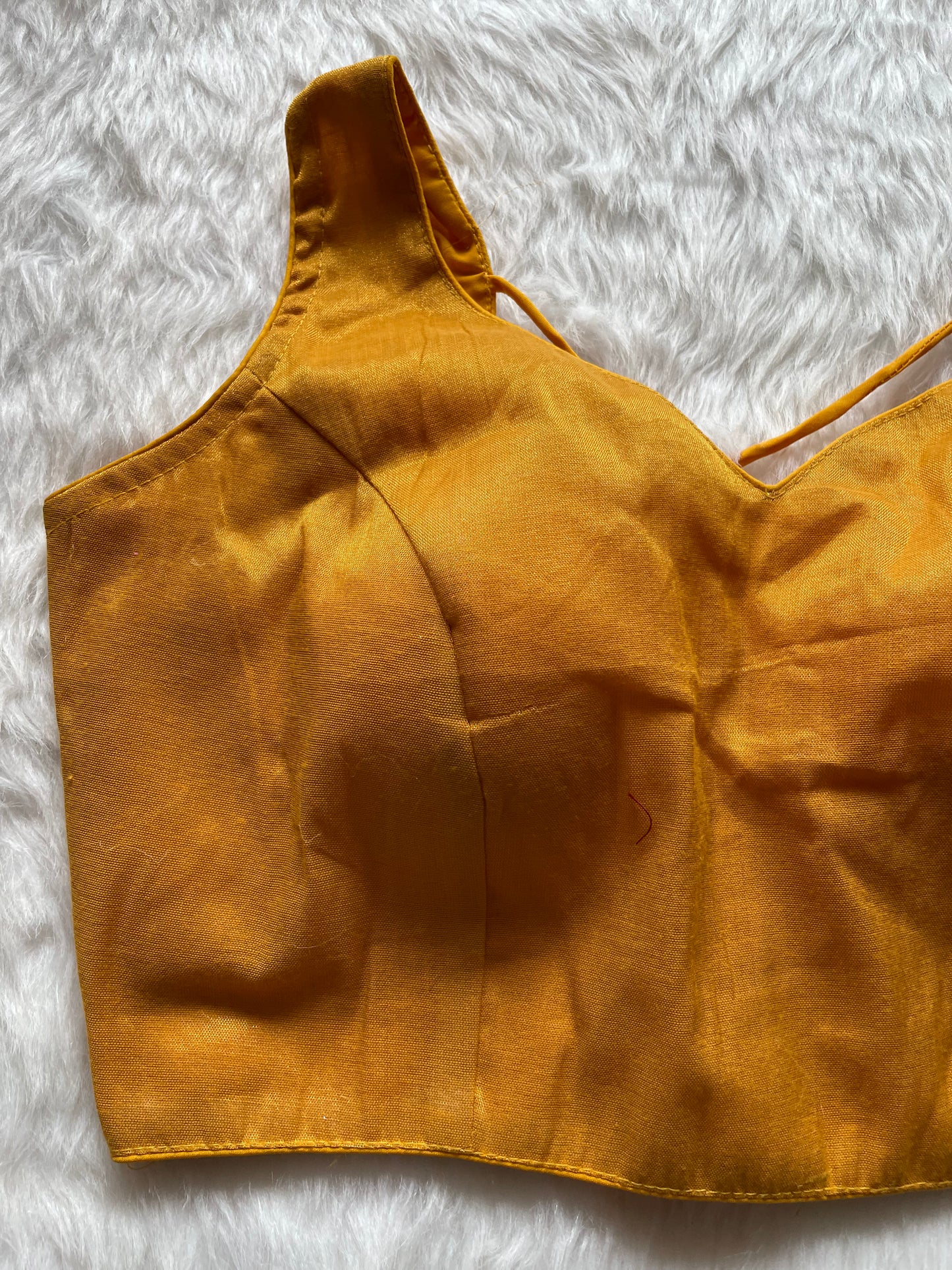 Yellow Taffeta Plain Blouse