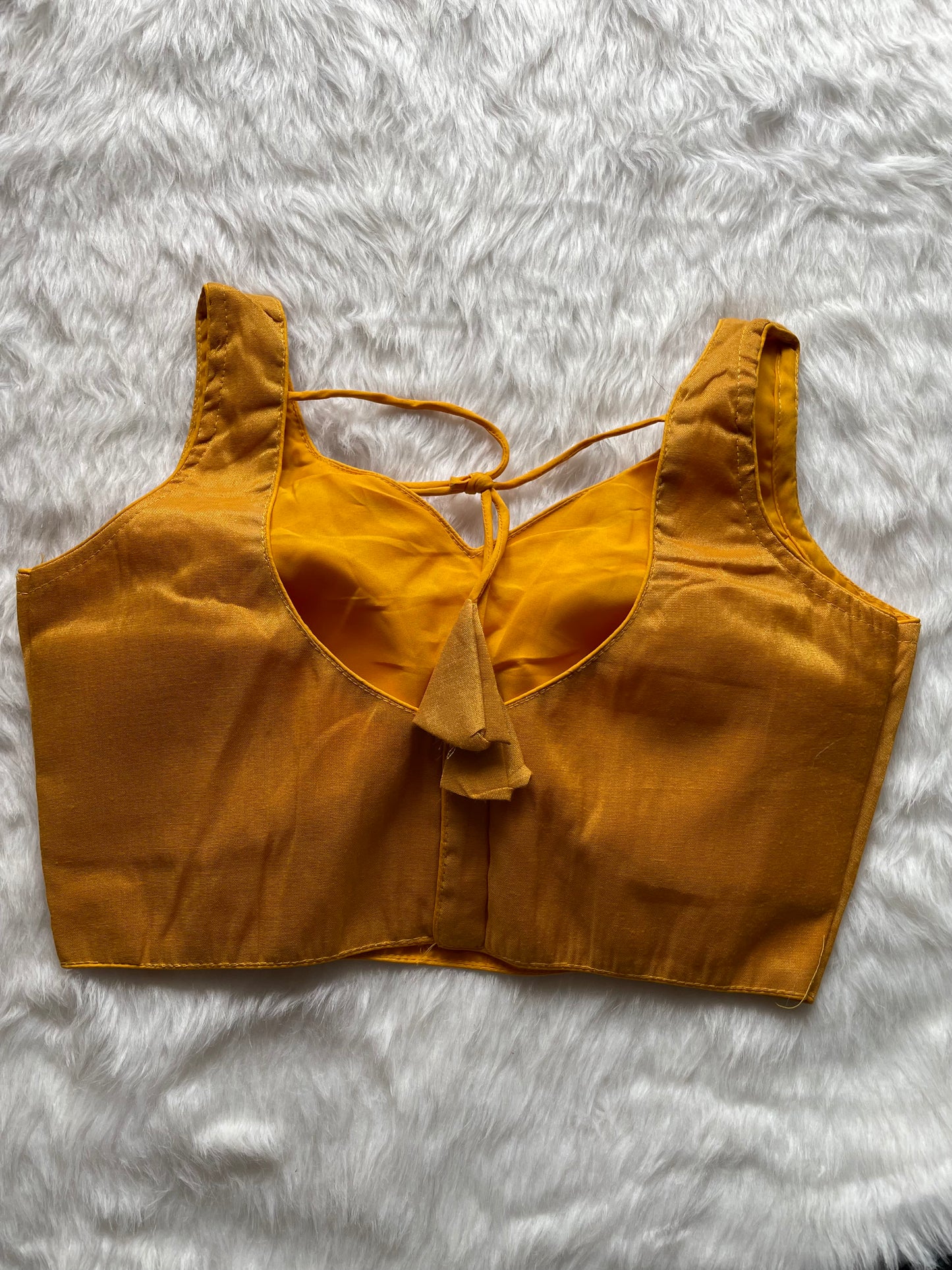 Yellow Taffeta Plain Blouse