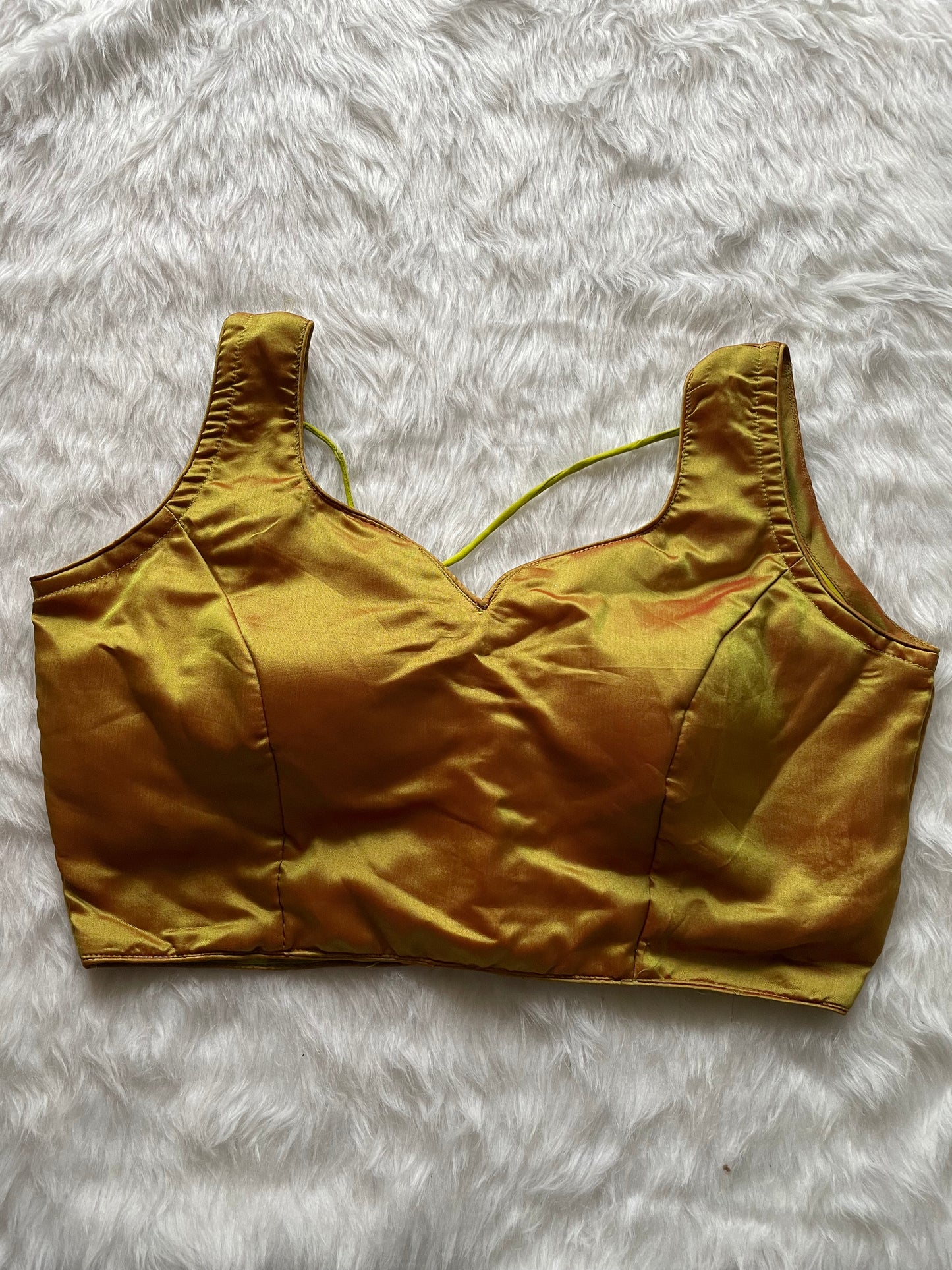Golden Taffeta Plain Blouse
