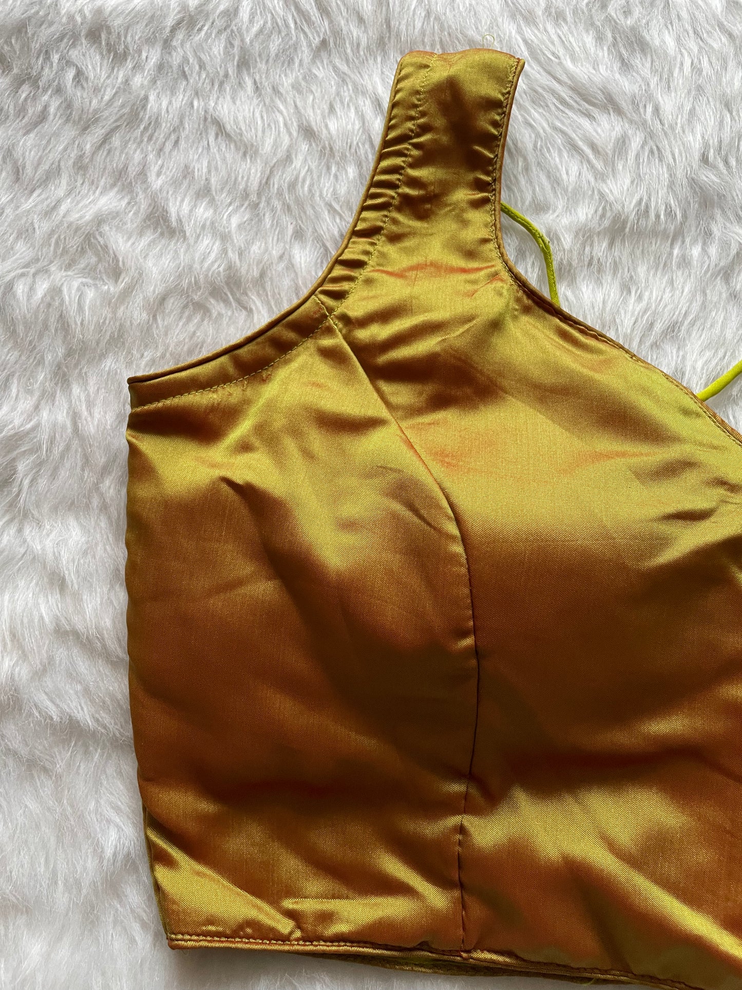 Golden Taffeta Plain Blouse