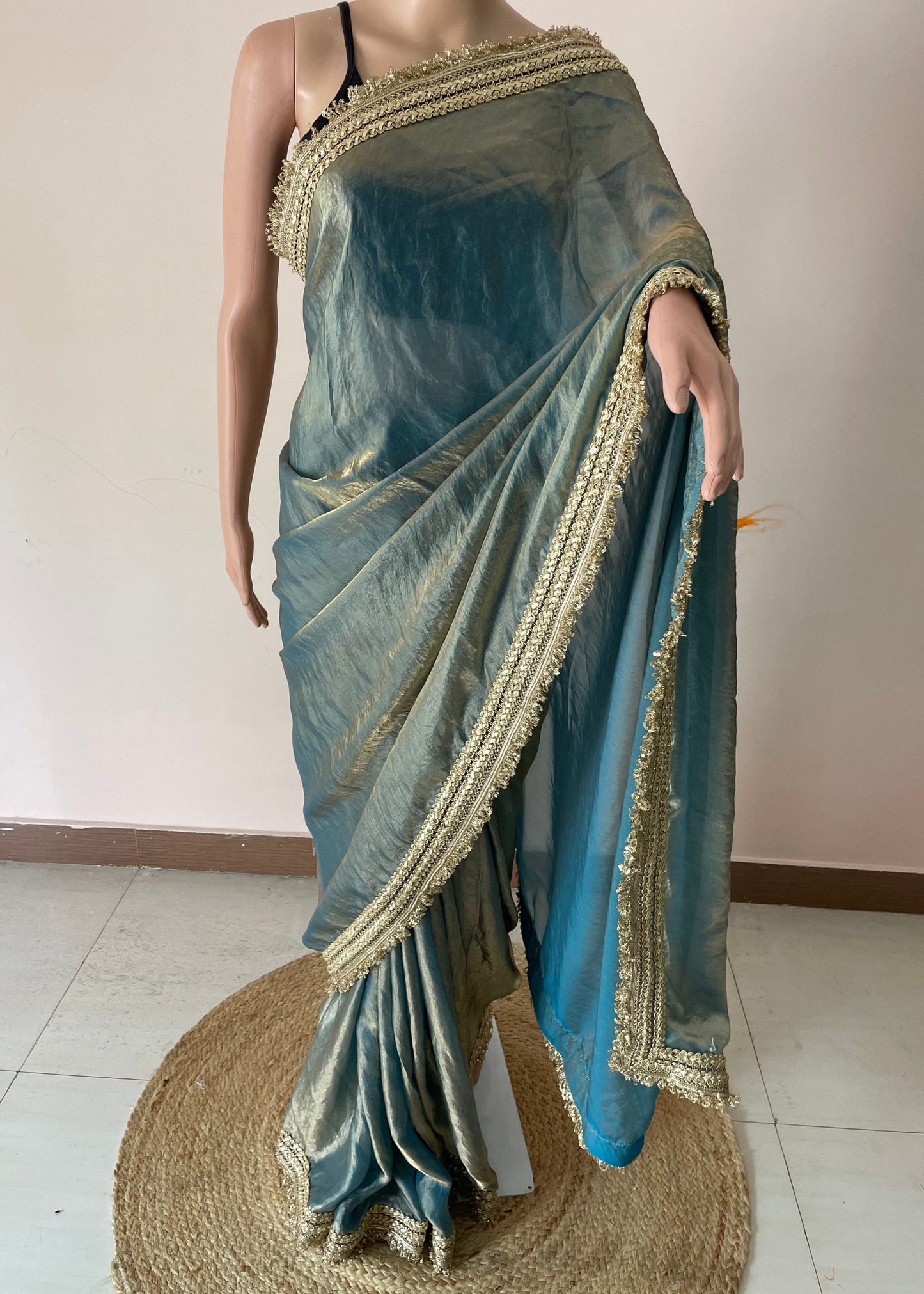 Green Maharani Royal Tissue Saree