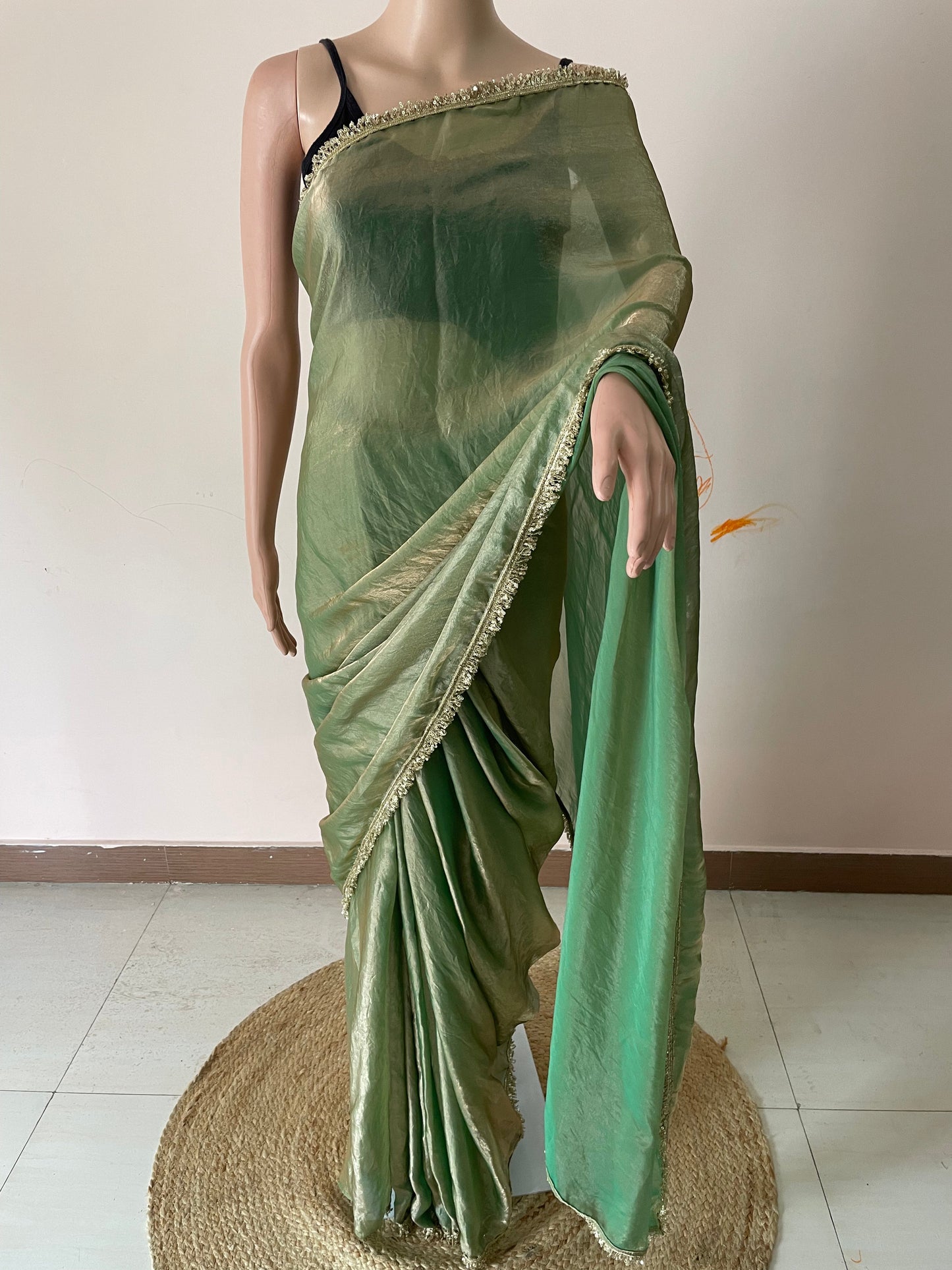 Green Maharani Royal Tissue Saree