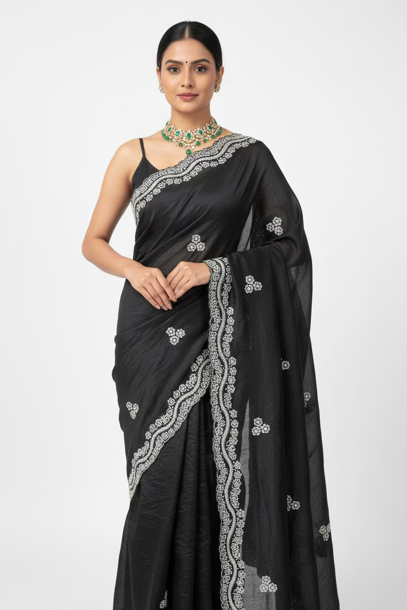 Black Cocktail Saree