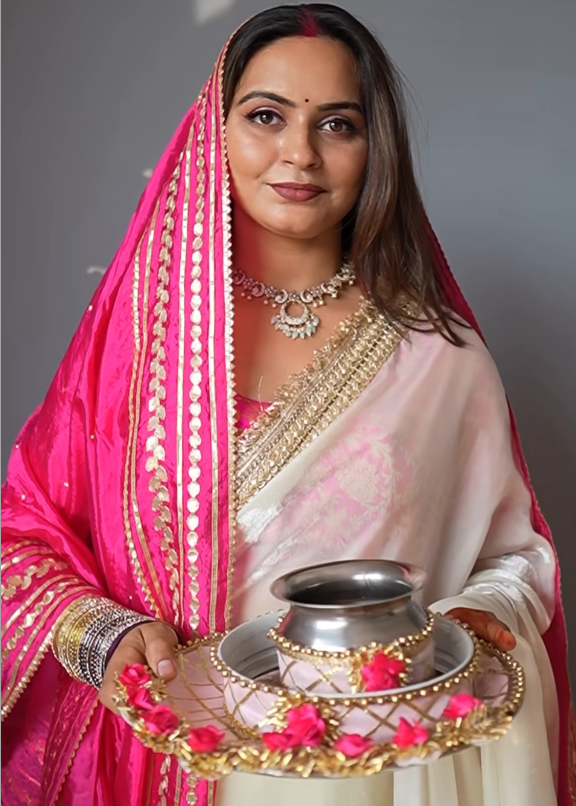 Off White Maharani Royal Tissue Saree