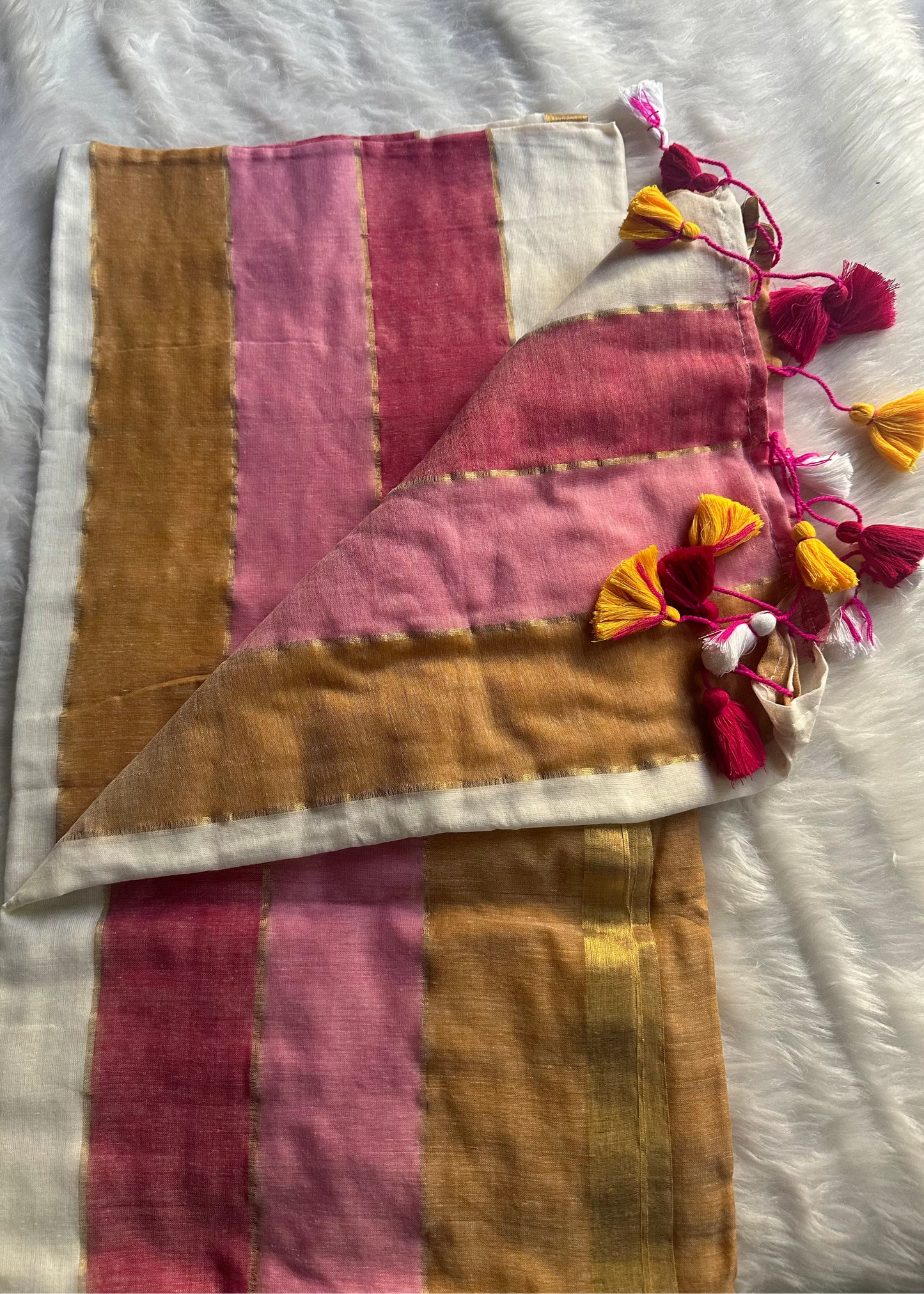 Mahak Satrangi Mul Saree